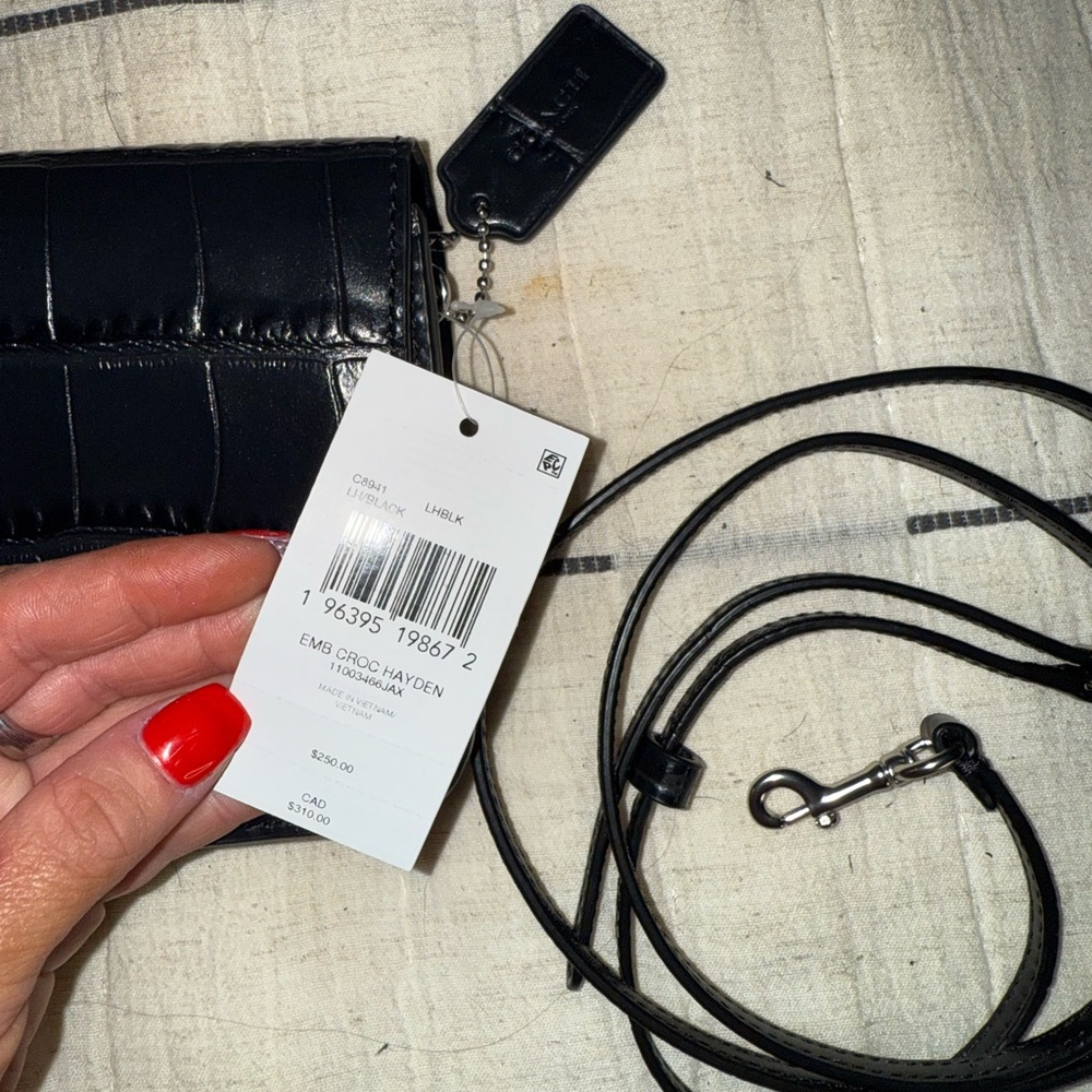 Coach Black Croc Hayden Crossbody/ Clutch Bag - Picture 11 of 11